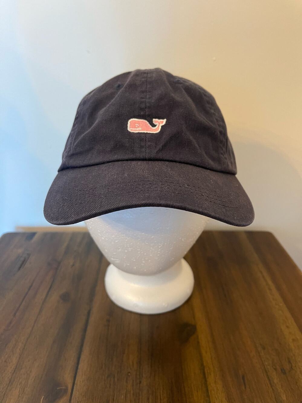 Vineyard Vines Hat Cap Strap Back Adjust Navy + Pink Whale Adult Cotton
